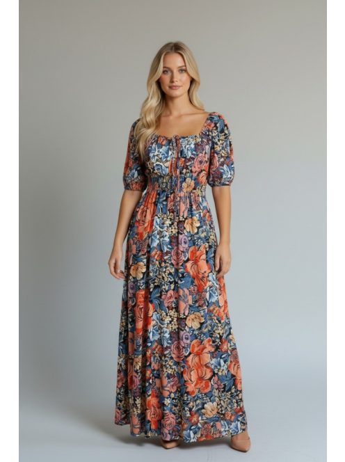 FLORA maxiruha - kék/pink