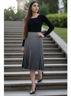 MAY különleges kötött ruha - fekete/fehér