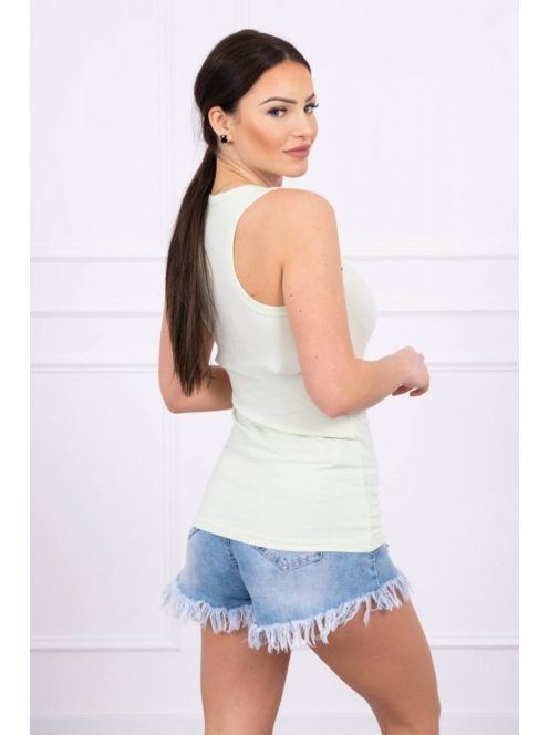 LOTTI ujjatlan póló - pisztácia zöld 