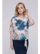 NEW COLLECTION virágos felső - sötétkék/bézs