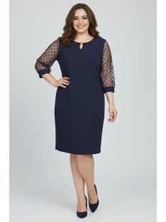 BLUE pöttyös ujjú ruha ( 44-52 méret)