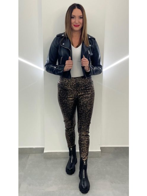 MY GIRL kígyómintás leggings - fekete/arany