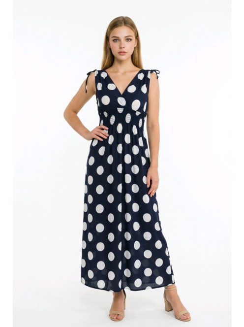 AMINA pöttyös maxiruha - fekete