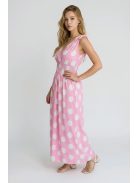 AMINA pöttyös maxiruha - pink