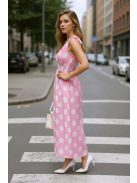 AMINA pöttyös maxiruha - pink