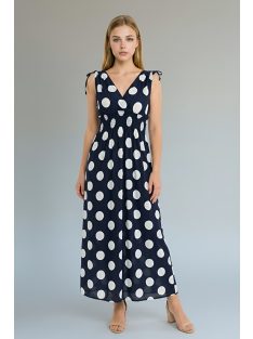 AMINA pöttyös maxiruha - sötétkék