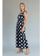 AMINA pöttyös maxiruha - sötétkék