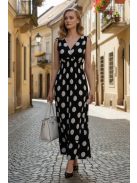 AMINA pöttyös maxiruha - sötétkék