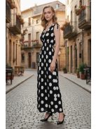 AMINA pöttyös maxiruha - sötétkék