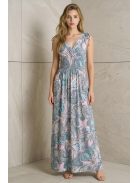 AMINA keleti mintás maxiruha - pink alapon