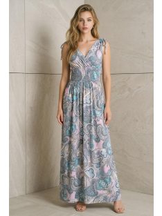 AMINA keleti mintás maxiruha - pink alapon