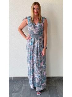 AMINA keleti mintás maxiruha - pink alapon