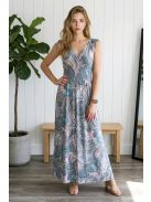 AMINA keleti mintás maxiruha - pink alapon