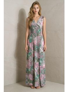 AMINA keleti mintás maxiruha - zöld alapon