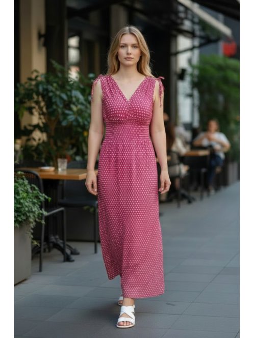 AMINA pöttyös maxiruha - málna piros