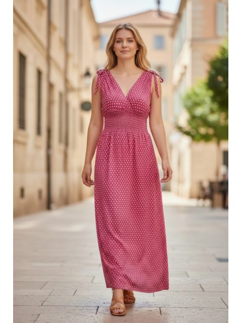 AMINA pöttyös maxiruha - málna piros