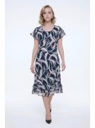 SZOFI nagyméretű ruha (L-4xl) - bézs/pink