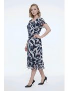 SZOFI nagyméretű ruha (L-4xl) - bézs/pink