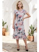 SZOFI nagyméretű ruha (L-4XL) - pink/szürke