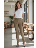 SARA nagyméretű barna bőrnadrág