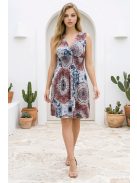 ADELE női ruha - kék/bordó