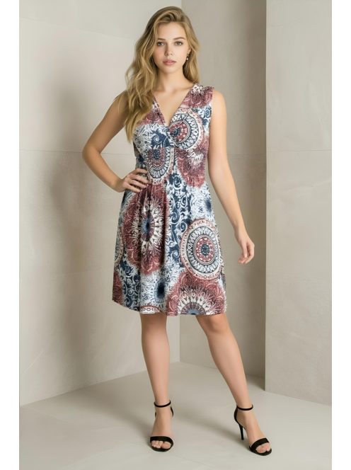 ADELE női ruha - kék/bordó