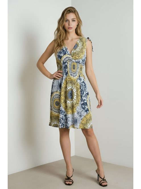 ADELE női ruha - sárga/kék