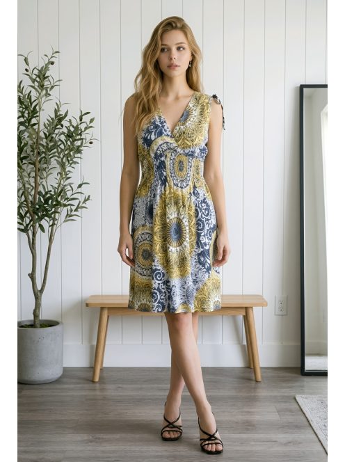 ADELE női ruha - sárga/kék