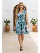 ADELE női ruha - türkiz minta