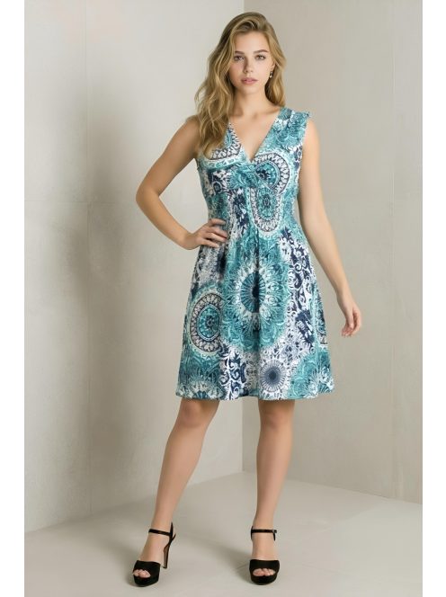 ADELE női ruha - türkiz minta