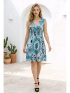 ADELE női ruha - türkiz minta