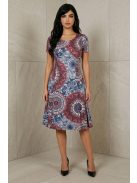 ADELE nagyméretű ruha - piros minta