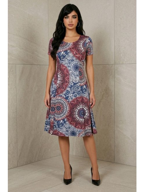 ADELE nagyméretű ruha - piros minta