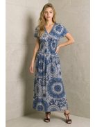 ANNI ejtett vállú maxiruha - kék