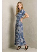 ANNI ejtett vállú maxiruha - kék