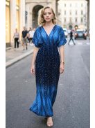 ANNI bordűrmintás maxiruha - kék