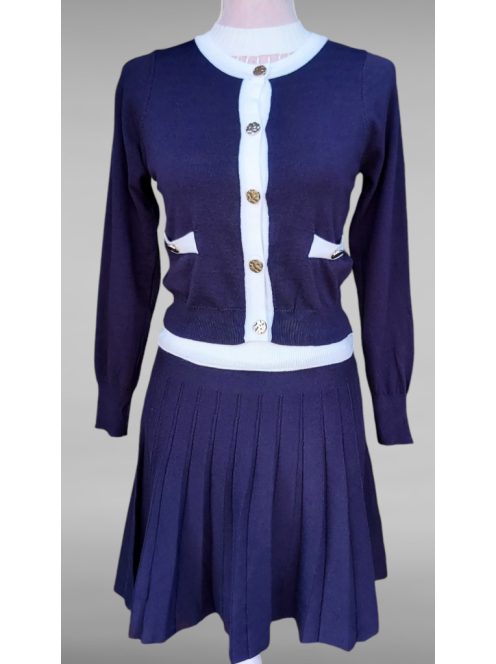 AMOUR kötött kétrészes - sötétkék