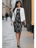 BLACK nagyméretű ruha (L-3XL) - fekete/fehér