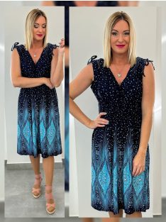 ADELE bordűrmintás ruha - türkiz minta