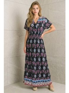 AMINA rövidujjú maxiruha - fekete