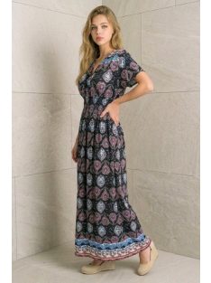 AMINA rövidujjú maxiruha - fekete