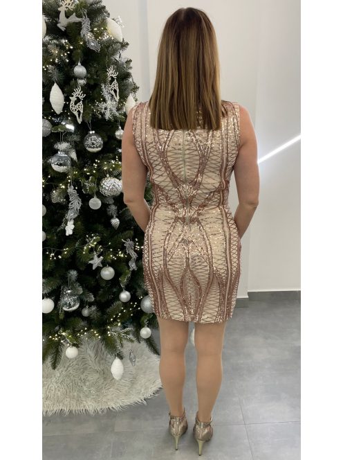 AZAKA Paris flitteres koktélruha - Golden