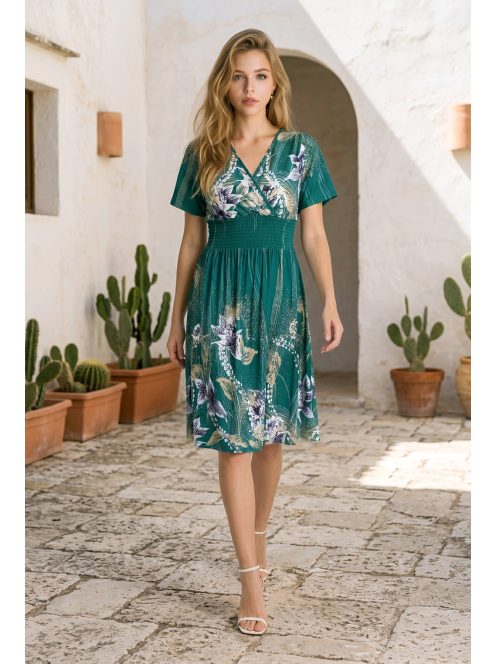 ADELE rövidujjú ruha - zöld