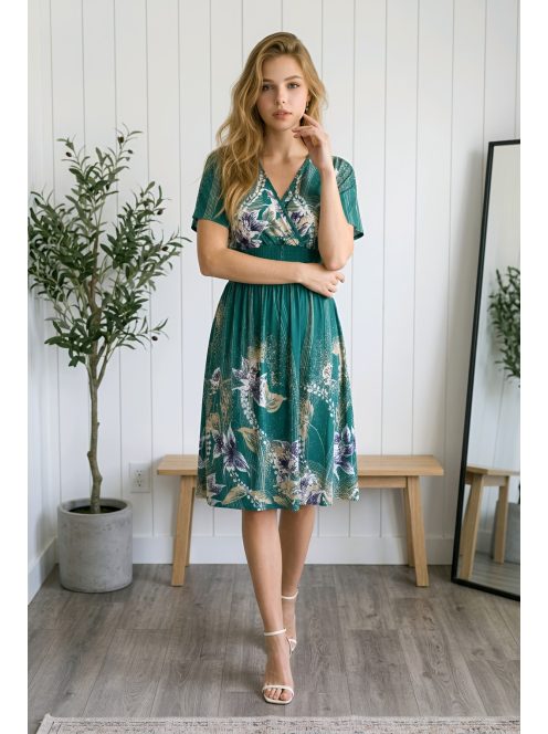 ADELE rövidujjú ruha - zöld