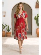 ADELE rövidujjú ruha - piros