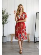 ADELE rövidujjú ruha - piros