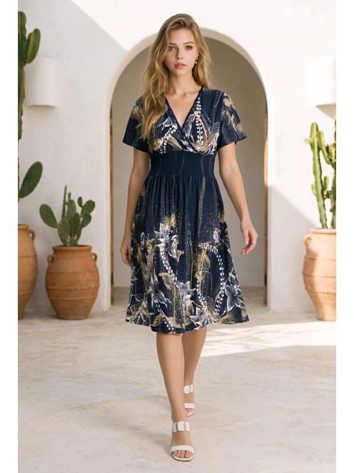 ADELE rövidujjú ruha - sötétkék