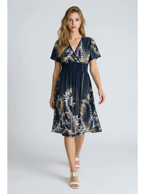 ADELE rövidujjú ruha - sötétkék