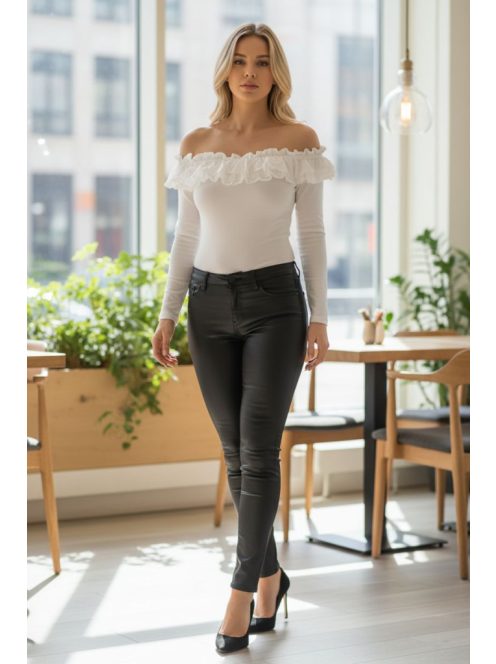 RE-DRESS phus-up bőrnadrág - fekete