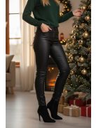 RE-DRESS phus-up bőrnadrág - fekete